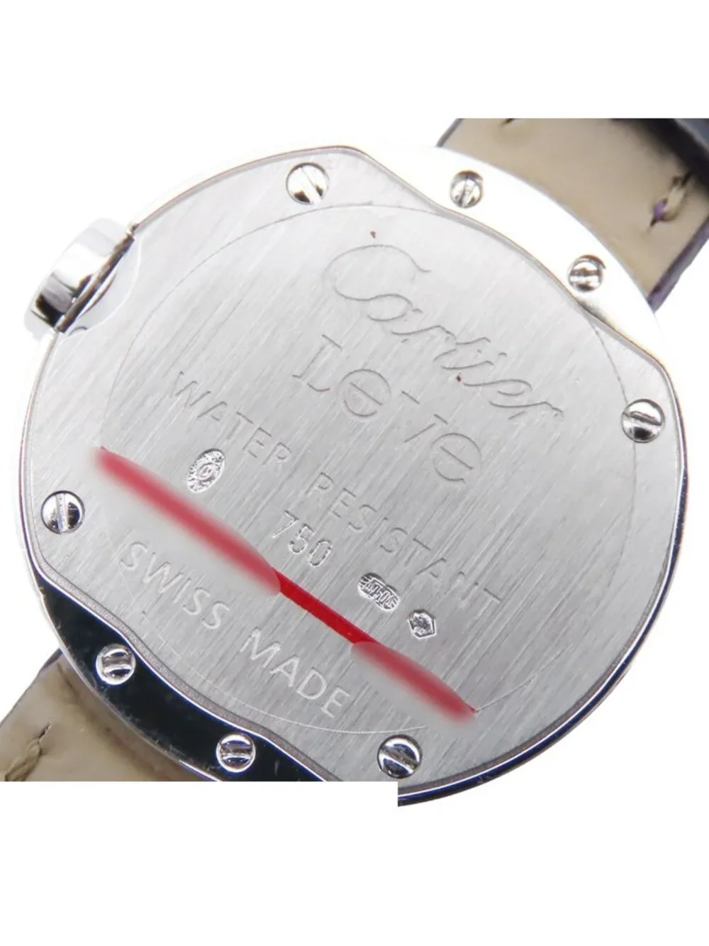 Cartier Love Watch Silver 18k White Gold Leather Diamond Quartz